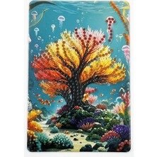 İğne İzi Hı Stone 5d Elmas Taş Işleme Kiti Tablo 10X15 cm Ağaç Desenli