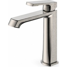 Valtemo Valentını Lavabo Bataryası Fırçalı Nikel