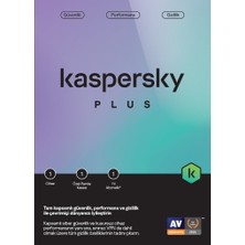 Kaspersky Plus 1 Kullanıcı / 1 Yıl + Sınırsız VPN (Dijital Lisans)