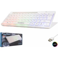 Klavye Oyuncu Mini Rgb Hadron HDX2608 Beyaz