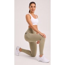 Kadın Yüksek Bel Cepli Spor Tayt Telefon Cepli Toparlayıcı Esnek Slim Fit Fitness ve Pilates Taytı