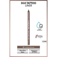 Note Cosmetics Silk Tattoo Liner Suya Dayanıklı Ipeksi Jel Göz Kalemi - 03 Antique Bronze - Bronz (Işıltılı)