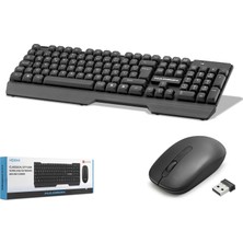 Klavye Mouse Set Multimedia Q Kablosuz Hadron HD844 Siyah
