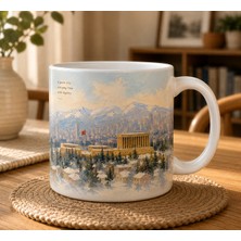 Patili Baskı Ankara Serisi AB001 – Anıtkabir Tasarımlı 330 ml Porselen Kupa