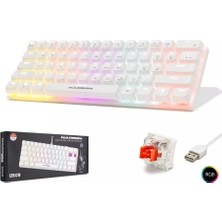 Klavye Oyuncu Mekanik Mini Red Switch Rgb Hadron G508R Beyaz