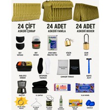 Comutan 24'lü Bedelli Askerlik Paketi Acemi Temel Asker Malzeme Seti