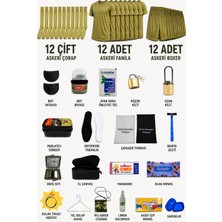 Comutan 12'li Bedelli Askerlik Paketi Acemi Temel Asker Malzeme Seti