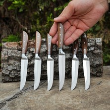 Köse Mehmet Profesyonel 6'lı Meyve  Bıçağı Seti – Ceviz Sap - 19 cm