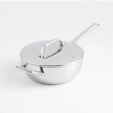 Crate & Barrel Evencook Core 3.5 Qt. Kapaklı Seramik Yapışmaz Günlük Tava