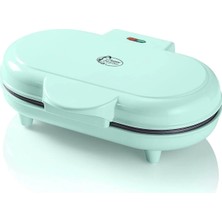 Bestron Çift Kalp Waffle Makinesi, 1000W, Yapışmaz Kaplama, Nane Yeşili, Mükemmel Waffle Keyfi