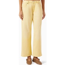 EB Denim Cropped Low-Rise Baggy Jeans - Sarı - Premium Denim Kumaş ile Modern Tarzınızı Yansıtın
