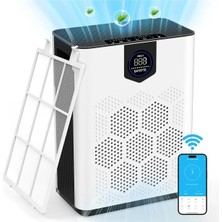 Dayette Wifi Hava Temizleyici, Hepa 14 Filtre, 300 M³/h Cadr, 120 ㎡ Alan, Akıllı Kontrol, Sessiz Mod