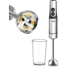 Lebenlang Güçlü El Blenderı,paslanmaz Çelik Gövde, 800 ml Ölçüm Kabı, Turbo Mod, Sıçrama Koruması