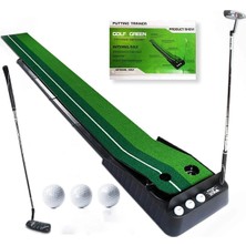Tdoo Golf Putting Green, Otomatik Top Geri Dönüşü, Taşınabilir 3 Top ve 1 Golf Putter