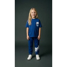 Jura Kids Kız Çocuk Baskılı T-Shirt Eşofman Takım Yazlık Spor Kombin