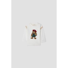 B&G Kız Bebek Ekru Tshirt