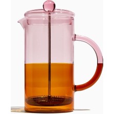 Ginori 1735 Iki Tonlu Fransız Basıncı Borosilikat Cam 1100ML Kapasiteli Kahve Makinesi