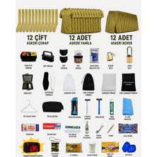 Comutan 12'li Bedelli Askerlik Paketi Acemi Tam Paket Asker Malzeme Seti
