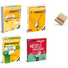 Arı Yayıncılık Arı 6. Sınıf Türkçe Atölyem ve Defterim Paragraf ve Neşeli Paragraf 4lü Set + Telefon Standı