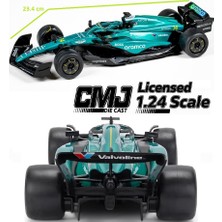 Oyuncak Sahili Aston Martin Aramco Formula1 Team AMR24 F1 Aracı 1:32 Ölçek Collectıon Metal Diecast Model Car 17.5 cm Fernando Alonso Rw Orjnal