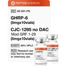 Peptide Sciences Ghrp-6 (5mg x 10), CJC-1295 No Dac (5mg x 10)
