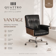 Quattro Home Vantage Premium Yönetici Ofis Koltuğu Ceviz Yükseklik Ayarlı 360° Döner
