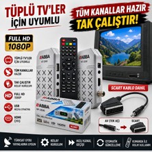 Abba KF-2500 Full Hd Mini Uydu Alıcısı Tüplü Tv Uyumlu Av Scart Kablolu Tüm Kanallar Hazır Tak Çalıştır