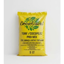 Green World 5 Litre Ithal Çok Amaçlı Bitki Toprağı Torf Cocopeat Ponza Taşı- Kokopit Özel Ka
