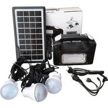 farissu 3 LED Ampullü, Güneş Panelli, El Fenerli, USB Telefon Şarj Özellikli 6V 4AH Acil Aydınlatma Sistemi