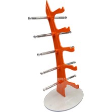Stand Market 5'li Yelken Model Turuncu Gözlük Standı – Akrilik 5 Bölmeli Organizer