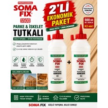 2 Adet Somafix 500 ml Beyaz Parke ve Tutkalı Mobilya Yapıştırıcısı D3