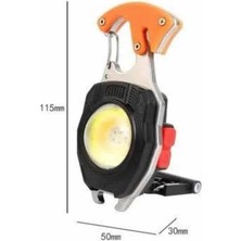 TeknoKapsül 7 Modlu Mini LED Lamba Anahtarlık USB Şarjlı Kamp Için Taşınabilir