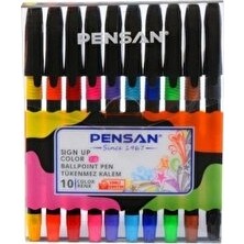 Pensan Sign Pen Color 1.0mm Tükenmez Kalem 10'lu Set