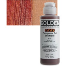 Golden Fluid Akrilik Boya 118 ml Seri 3 Transparent Red Iron Oxide
