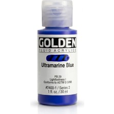 Golden Fluid Akrilik Boya 30 ml Seri 2 Ultramarine Blue
