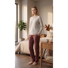 Etoile %100 Pamuklu Uzun Kollu Yumuşak Dokulu Rahat Kesim Pijama Takım 27407
