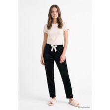 Rays Bel Lastikli Kadife Pijama 0601 Siyah