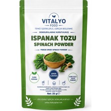 Vitalyo Dondurularak Kurutulmuş Freeze Dried Ispanak Tozu (25G)