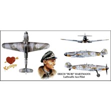 Patili Baskı Luftwaffe Serisi LB002 – Erich " Bubi" Hartmann Tasarımlı 330 ml Porselen Kupa