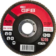 Gfb Flap Disk Zımpara 115 x 22 mm A80 Kum - 10'lu Paket