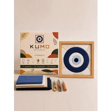 Nazar Boncuğu Kinusaiga Hobi Seti – Dikişsiz Kumaş Mozaik Sanatı Kendin Yap Dıy Seti – 20 x 20CM