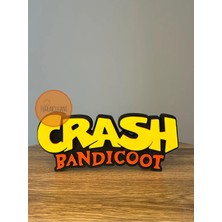 Turuncuhane Crash Bandicoot Logo Masaüstü Dekor Figür Hediyelik Playstation Xbox 16 cm