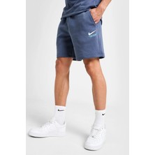 Nike Sportswear Athletic Cotton Shorts Unisex Pamuklu Ince Yazlık Şort Lacivert