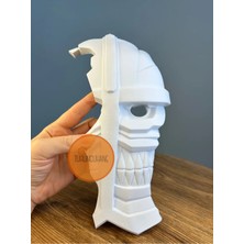 Turuncuhane Shinji Inspired Half Broken Hollow Mask – 3D Baskı Dekoratif Maske Figür