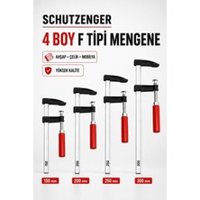 SCHUTZENGER 4 Boy F Tipi Mengene 150-200-250-300 mm Ahşap Atölye Profesyonel