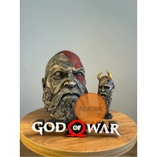 Turuncuhane Kratos Kulaklık Standı God Of War Logo Mimir 15 cm - 3 Adet Dekoratif Gamer Hediyelik