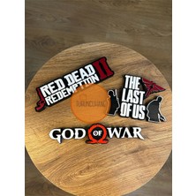 Turuncuhane Red Dead Redemption Logo God Of War Logo Last Of Us Logo Seti -3 Adet Logo Playstation Gamer Dekor