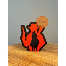 Turuncuhane Red Dead Redemption Arthur Morgan ve Atı Logo Masaüstü Dekor Figür Playstation Xbox 13 cm