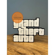 Turuncuhane Gta Logo Grand Theft Auto Logo Masaüstü Dekor Figür Hediyelik Playstation Xbox 15 cm