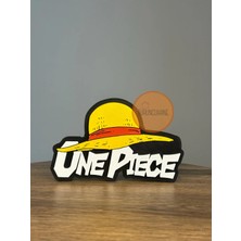 Turuncuhane One Piece Luffy Anime Şapka Logo Masaüstü Dekor Figür Hediyelik Playstation Xbox 15 cm